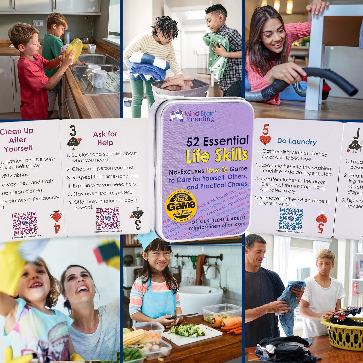 Mind Brain Emotion 52 Essential Conversations for Home, Therapy, Speech, School Classroom - Conversation Cards for Kids, Family, Teacher & Counselor to Build Growth Mindset & Communication Skills