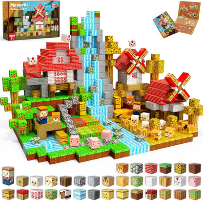 Magneverse 150 PCS Magnetic Blocks - Building Block for Kids Ages 4-8, Magnet Blocks Cubes for Boys Girls, STEM Educational Stacking Magnet Toy for 3 4 5 6 7 8 9 10 11 12 Birthday Gifts