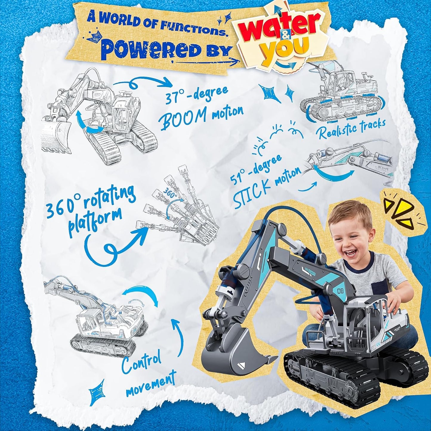 SMILESSKIDDO Science Kits for Kids Age 8-12 - 137 Pcs STEM Toys for Ages 8-13 with Hydraulic Grab, Teen Boys Gift Ideas Crane Toy, Teenage Engineering Kit Construction Vehicle Toys