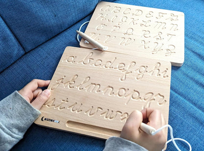 Montessori Alphabet Tracing Boards Alphabet Letters ABC Tracing (Cursive)