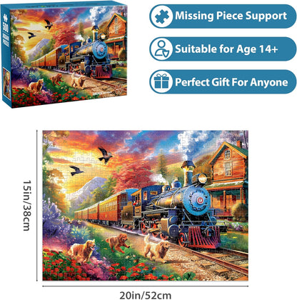 Jigsaw Puzzles for Adults 500 Pieces, Country Life Puzzle Interlock Perfectly Letter on Back No Dust, Challenging Puzzle Home Decor Birthday Party Gift Toy for Men Women Olders Seniors (21 x 15 in)