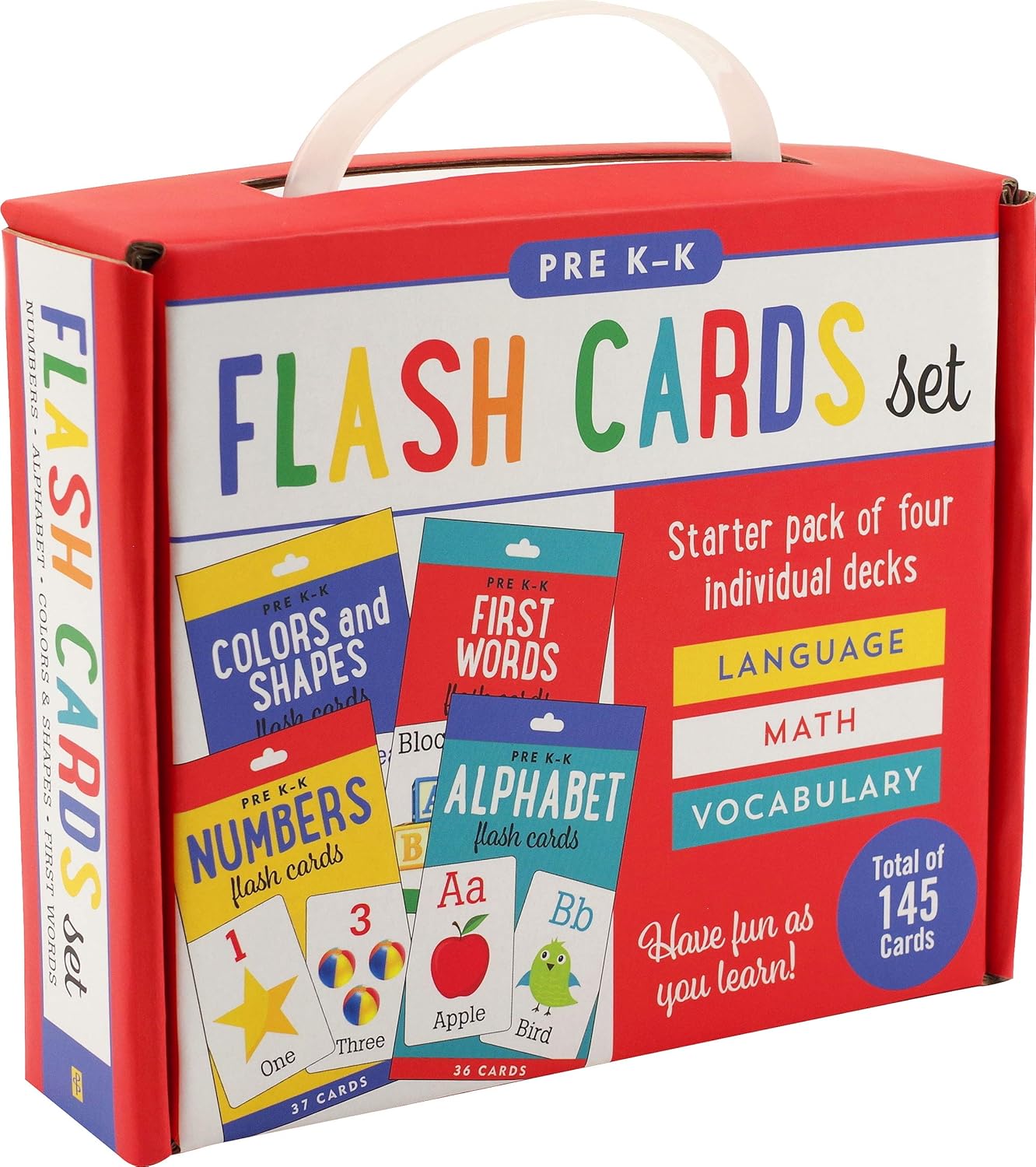 Flash Cards Value Pack - Set of 4 (Alphabet, First Words, Numbers, Colors & Shapes)