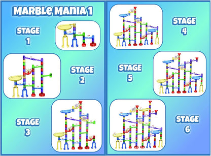 Marble Mania Marble Run - Marble Runs for Kids - 162 Pieces Plus Storage Tub - Construction Toys for 4-8 Year Old Boys or Girls - Educational STEM Toys for 4+ Year Olds