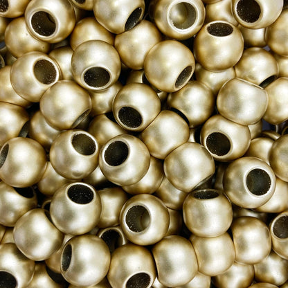 300 Acrylic Large Hole Beads for Crafts and for Hair 10mm x 12mm Acrylic Barrel Beads with 5.7mm Large Hole, Glossy Primary Assortment