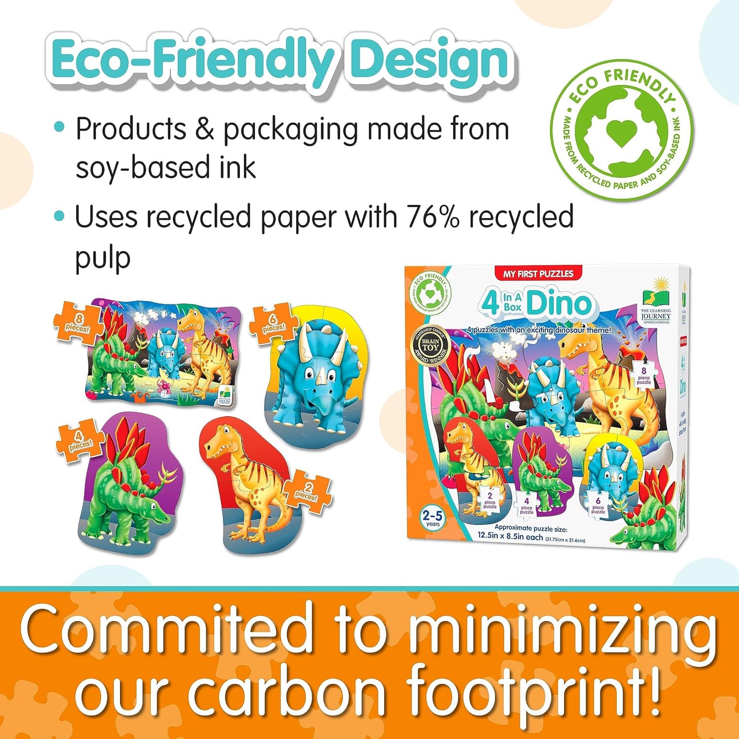 The Learning Journey: My First Puzzle Sets 4-In-A-Box Farm – Farm-Themed Puzzle Sets - Educational Toddler Toys & Activities for Children Ages 2-5