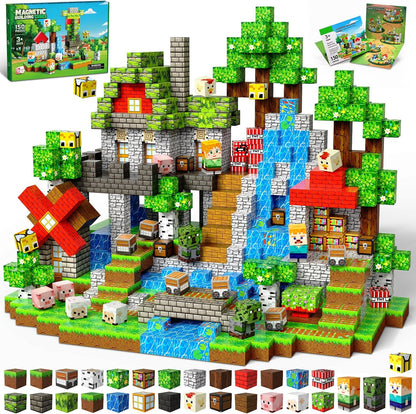Magnetic Blocks Toys for Kids, 100 PCS Building Blocks Cubes, Stacking Magnetic Tiles Toys for Kids Toddlers Boys Girls Ages 3 4 5 6 7 8-12 Birthday Gifts Party Supplies (Underworld)