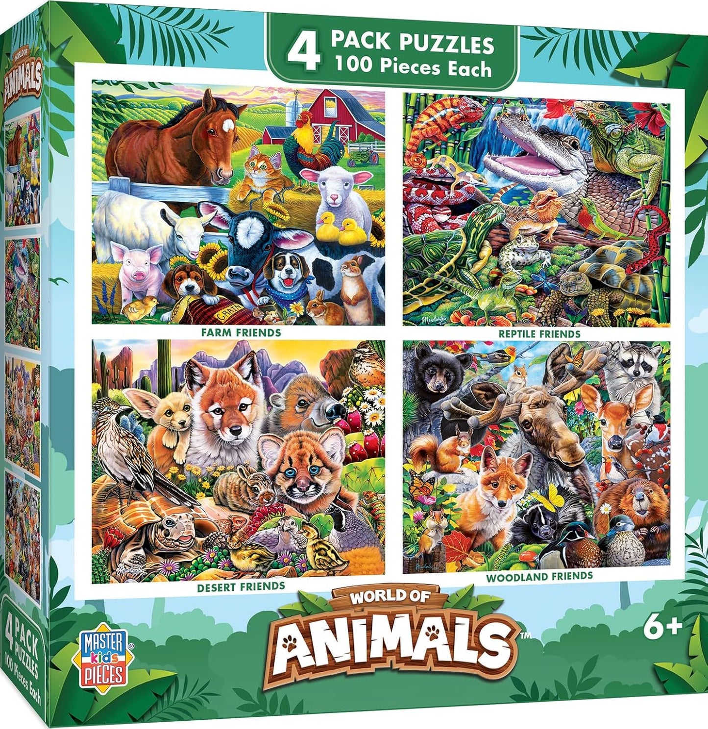 MasterPieces Puzzle Set - 4-Pack 24 Piece Jigsaw Puzzle for Kids - Sesame Street 4-Pack - 8"x10"
