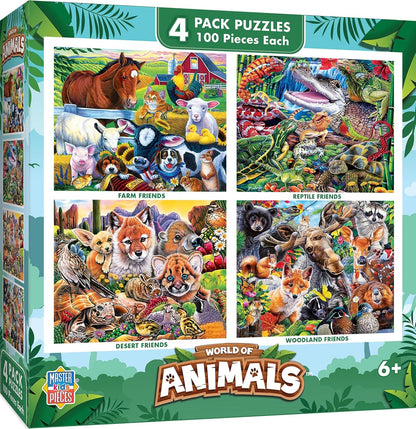 MasterPieces Puzzle Set - 4-Pack 24 Piece Jigsaw Puzzle for Kids - Sesame Street 4-Pack - 8"x10"