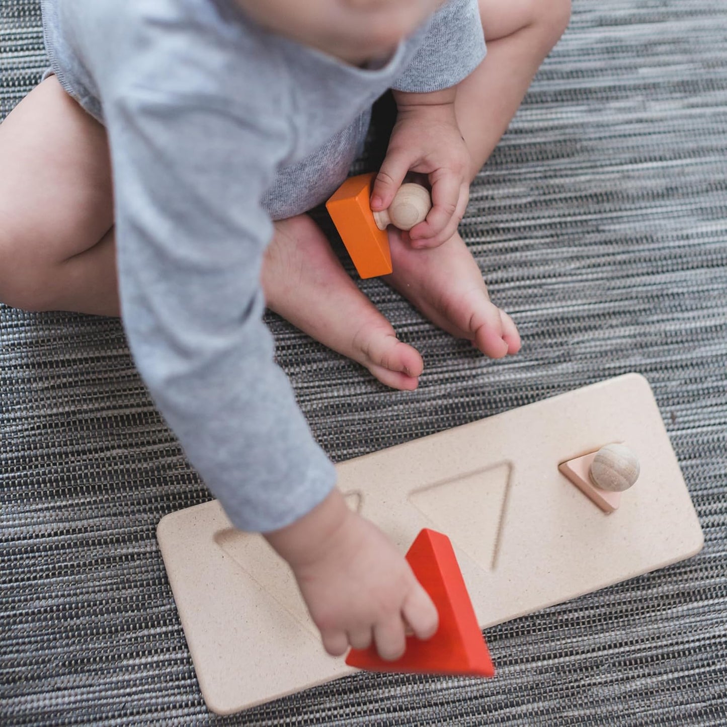 PlanToys® Sorting Boat Toy | Wooden Shape Sorter Toy for Toddlers 3+ | Montessori Educational Boat Puzzle with 6 Blocks | Develops Fine Motor Skills, Shape Matching & Problem-Solving