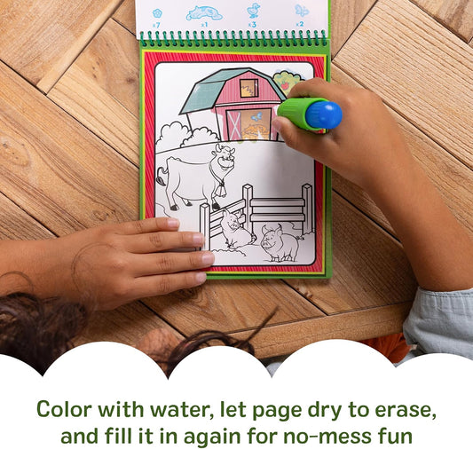Melissa & Doug On The Go Water Wow! Mess Free Coloring Book, Reusable Water-Reveal Activity Pad, Dinosaurs, Travel Toys, Party Favors, for Toddlers & Kids Ages 3+