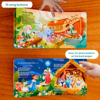 GO GO Bible Story Songs: 10 Toddler Songs, Christian Toys for Toddlers 3-5, Sound Books for Toddlers 1-3