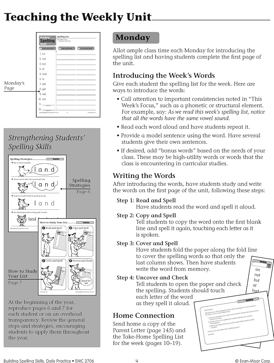 Evan-Moor Building Spelling Skills, Grade 2 - Homeschooling & Classroom Resource Workbook, Reproducible Worksheets, Teaching Edition, Spelling Strategies, Reading and Writing Skills