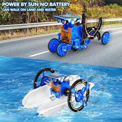 STEM 13-in-1 Education Solar Power Robots Toys for Boys Age 8+, Educational Toy DIY Science Kits for Kids, Building Experiment Robotics Set Birthday Gifts for 8+ Years Old Boys and Girls