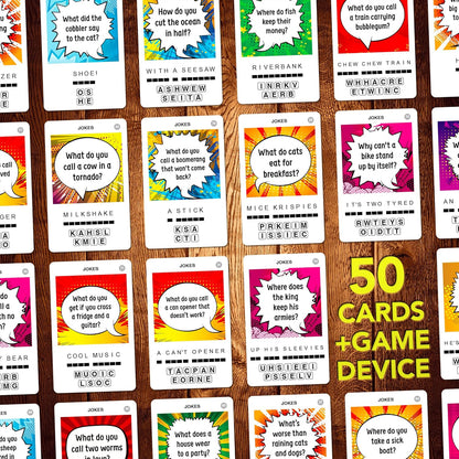 100 PICS Brain Teasers Travel Game - Solve 100 Puzzles | Flash Cards with Slide Reveal Case | Card Game, Gift, Stocking Stuffer | Hours of Fun for Kids and Adults | Age 6+