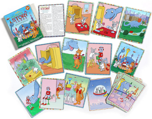 eeBoo: Quantum Koala Create a Story Cards Game, Provides Great Interaction, Creative and Imaginative Play, New Stories Every Time it is Played, Perfect for Ages 3 and up