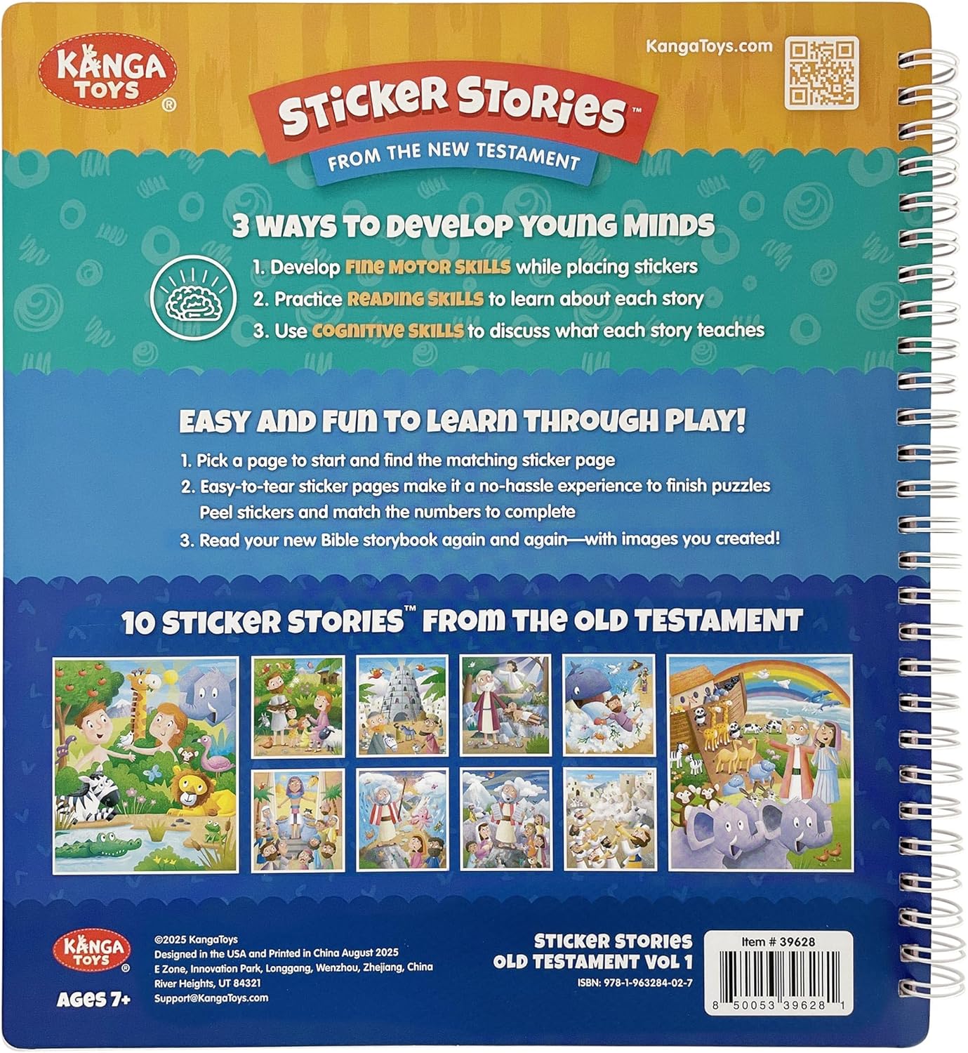 Activity Sticker Book 7 and Up The Life of Jesus Sticker Stories Puzzle Book Explore 10 New Testament Adventures 756 Reusable Stickers Spiral Binding