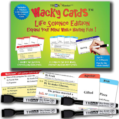 Think2Master Wacky Cards Practicing Math Including Addition, Subtraction & Multiplication.