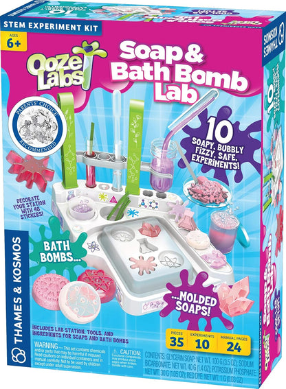 Thames & Kosmos Ooze Labs Colorful Crystal Lab STEM Experiment Kit & Lab Setup | Awesome Geometric Crystals, Dazzling Displays, with 11 Shiny, Sparkly, Safe Experiments | Stickers to Decorate Your Lab