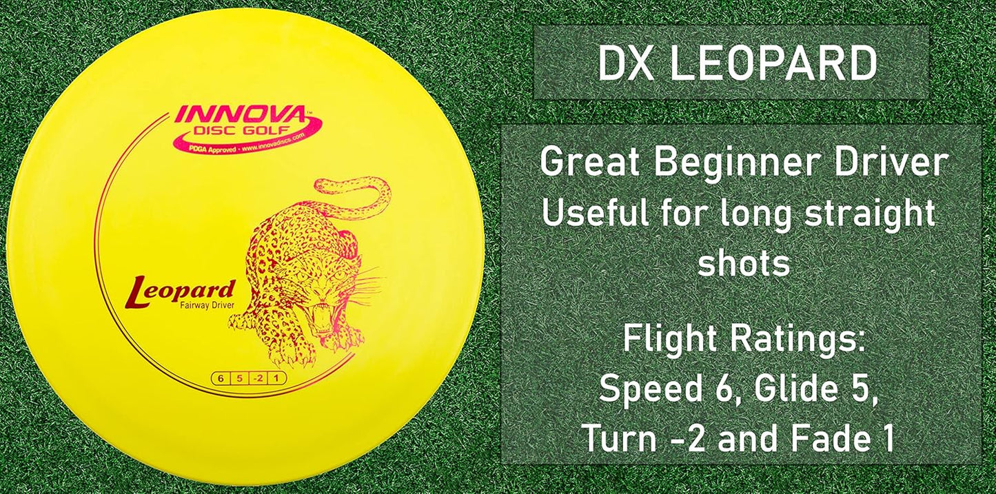 Innova Disc Golf Starter Set –Colors May Vary 160-180g – Includes Putter, Mid Range, 2X Fairway Drivers, Distance Driver, Mini Marker Beginner Disc Golf Set