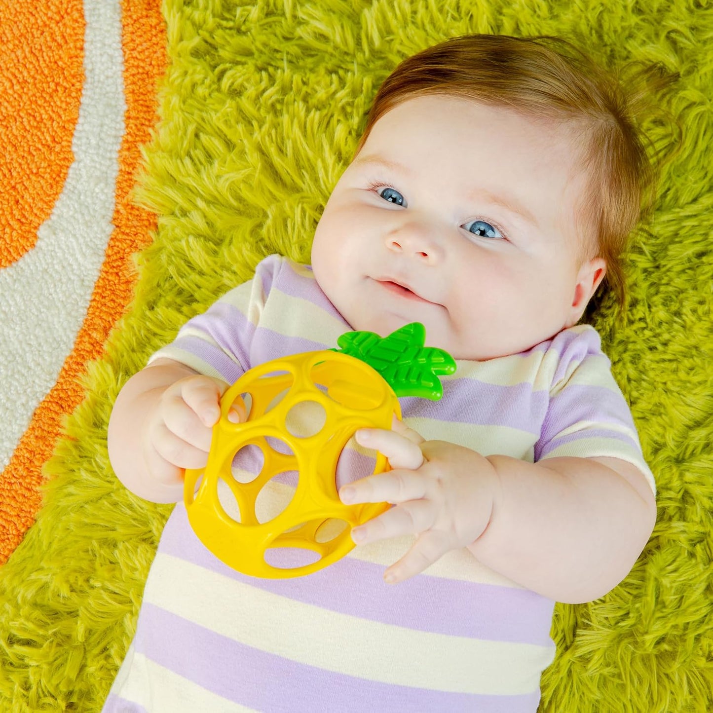Bright Starts Oball Musical Toy, Jingle & Shake Pal, BPA-Free Easy-Grasp Baby Rattle Toy, Ages Newborn+