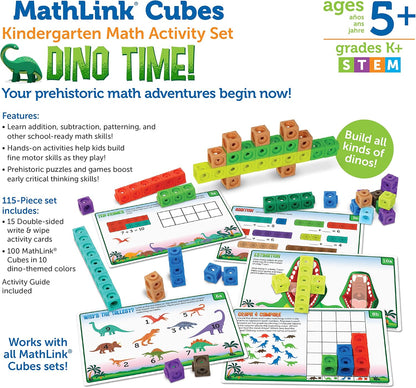 Learning Resources MathLink Cubes Kindergarten Math Activity Set Sea Adventures! - 115 Pieces, Age 5+, STEM Teaching Toys, Kindergartner Games