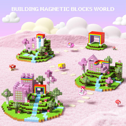 Magnetic Blocks - 150 PCS Magnets Game-Based Building Block for Ages 3,4,5,6,7,8,9,10,11 Kids Birthday Toy Sets Present, Stacking Cubes Construction Gift for Toddlers Boys & Girls, 0.8in