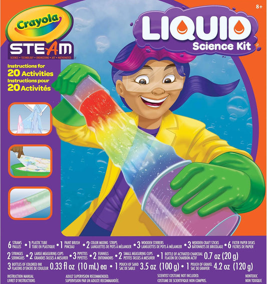 Crayola Liquid Science Kit for Kids, Water Experiments, Educational Toy, Gift for Kids, 7, 8, 9,10