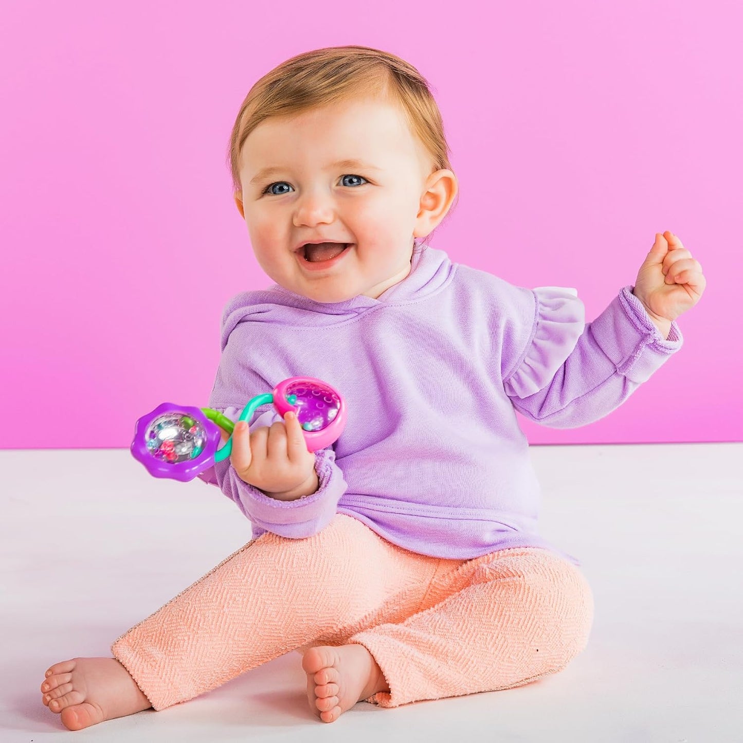 Bright Starts Soothers & Shakers 7pc Gift Set - BPA-Free Baby Rattles, Teethers and Stroller Toys, Unisex, Newborn+