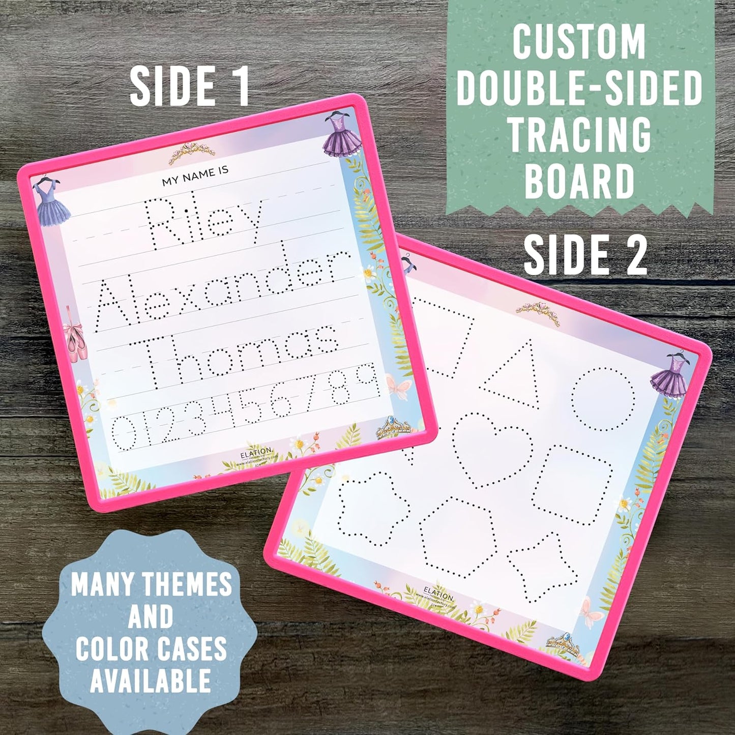 Kid's Name Tracing Board | Dry Erase Letter Tracing | Reusable Writing Practice Board | Personalized | Ballet Theme