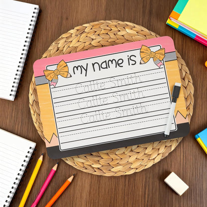Personalized Tracing Board | Custom Name Acrylic Handwriting Board | 5 Styles are Available, with A Dry-Erase Pen | Handwriting Practice Gift for Kids