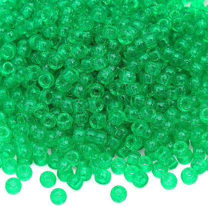 Auvoua 1000Pcs Pony Beads Bracelet 9mm Yellow Plastic Barrel Pony Beads for Necklace,Hair Beads for Braids,Key Chain,Jewelry Making (Yellow)