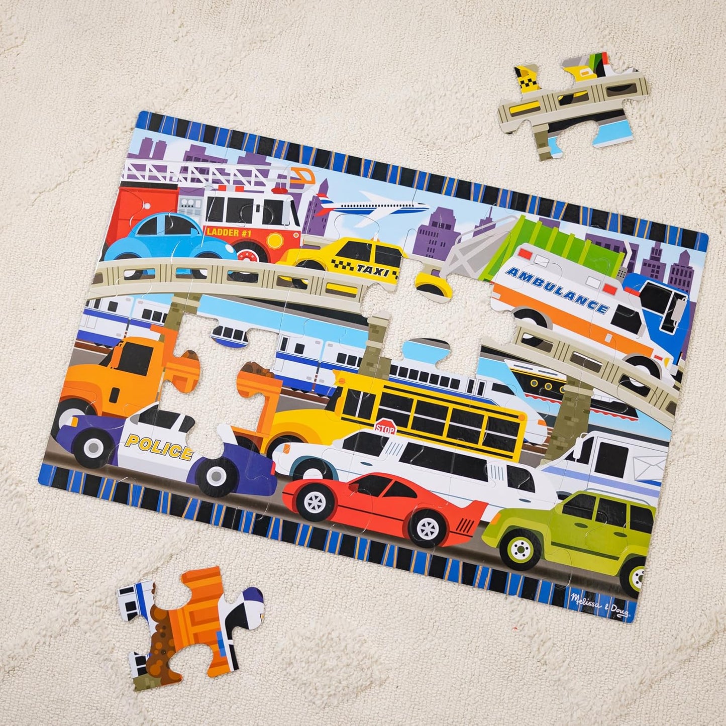 Melissa & Doug Dinosaur Dawn Jumbo Floor Puzzle (24 Pieces, 2 x 3 Feet), Jigsaw Puzzle for Preschoolers and Kids Ages 3+ - FSC Certified