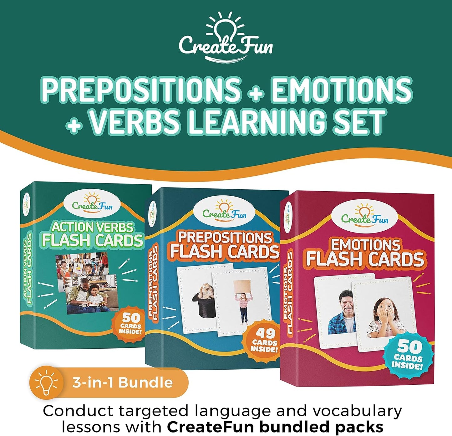 49 Preposition Vocabulary Builder Flash Cards Vol 1 Includes 7 Picture Card Prepositions with 5 Sequencing Learning Games for Kids, Parents, Teachers, ESL, Speech Therapy, Autism, ABA and Homeschool