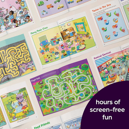 My First Puzzle Fun 2026 Activity Book Set with Mazes, Matching and More, Kids Puzzle Books for Travel, Learning and Screen-Free Play for Kids 3-6