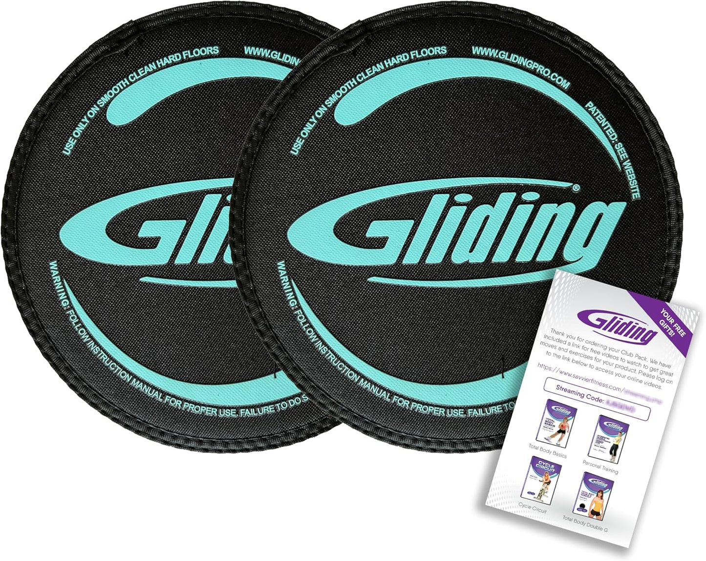 Gliding Discs for Working Out - Exercise Sliders for Carpet & Hardwood Floors 1 Pair, Authentic Workout Sliders Disc for Full Body Resistance Workout, Includes 4 Streaming Video Workouts