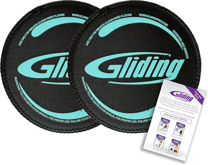 Gliding Discs for Working Out - Exercise Sliders for Carpet & Hardwood Floors 1 Pair, Authentic Workout Sliders Disc for Full Body Resistance Workout, Includes 4 Streaming Video Workouts