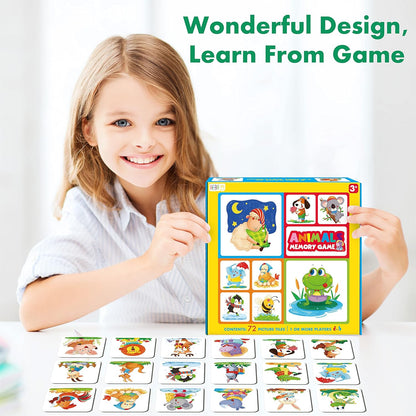 Memory Matching Game, 72 PCS Sight Words Matching Cards for Kids, 36 Pairs Memory Cards, Educational Toy for Children to Learn Sight Words 5+ Years Old
