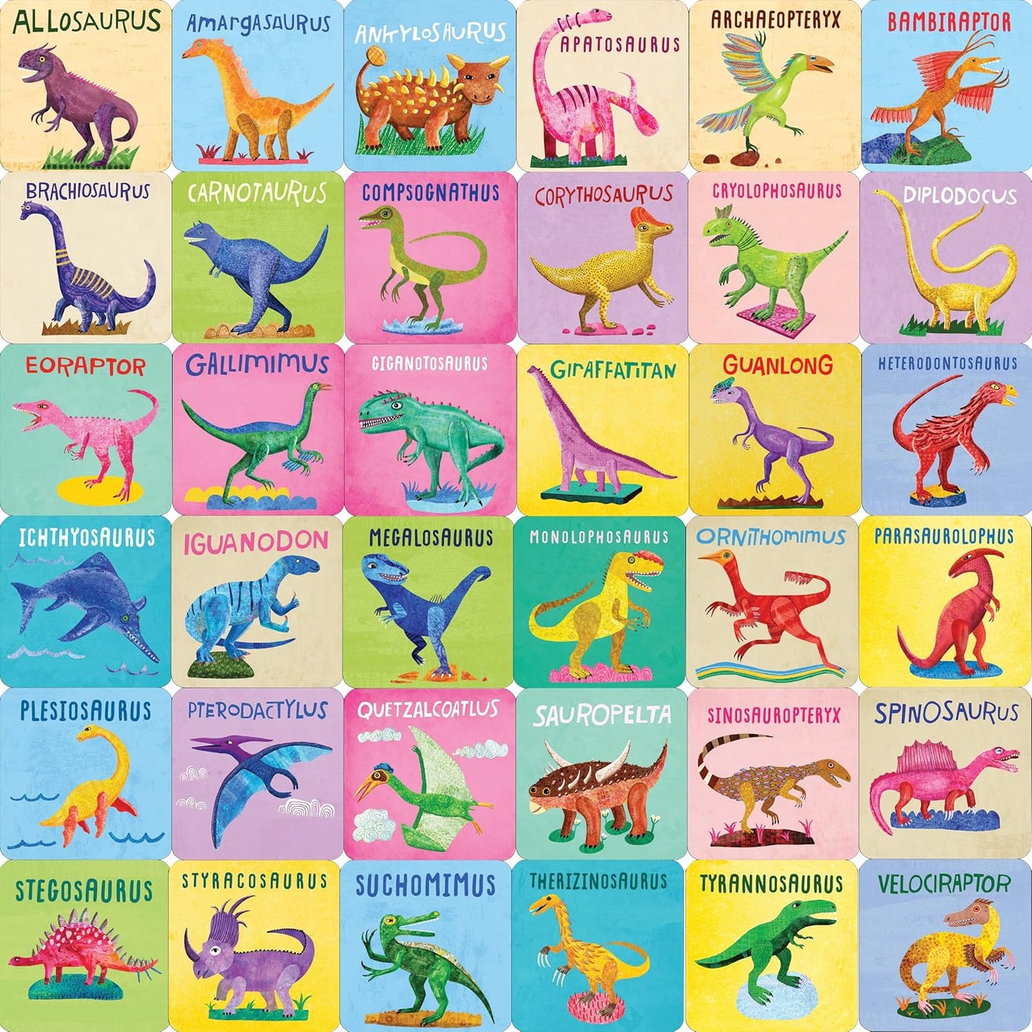 Dinosaurs Memory Match Game (Set of 72 cards)