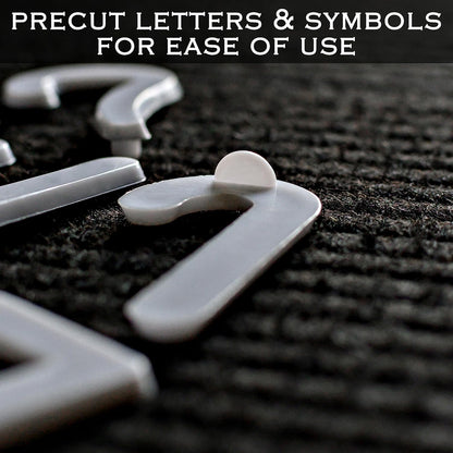 Skinny Felt Board Letters Only Set NO BOARD INCLUDED, Rae Inspired Font Farmhouse Decor Accessory, 2 Inch White Plastic Letters Numbers Symbols For Changeable Felt Letter Board Message Bulletin