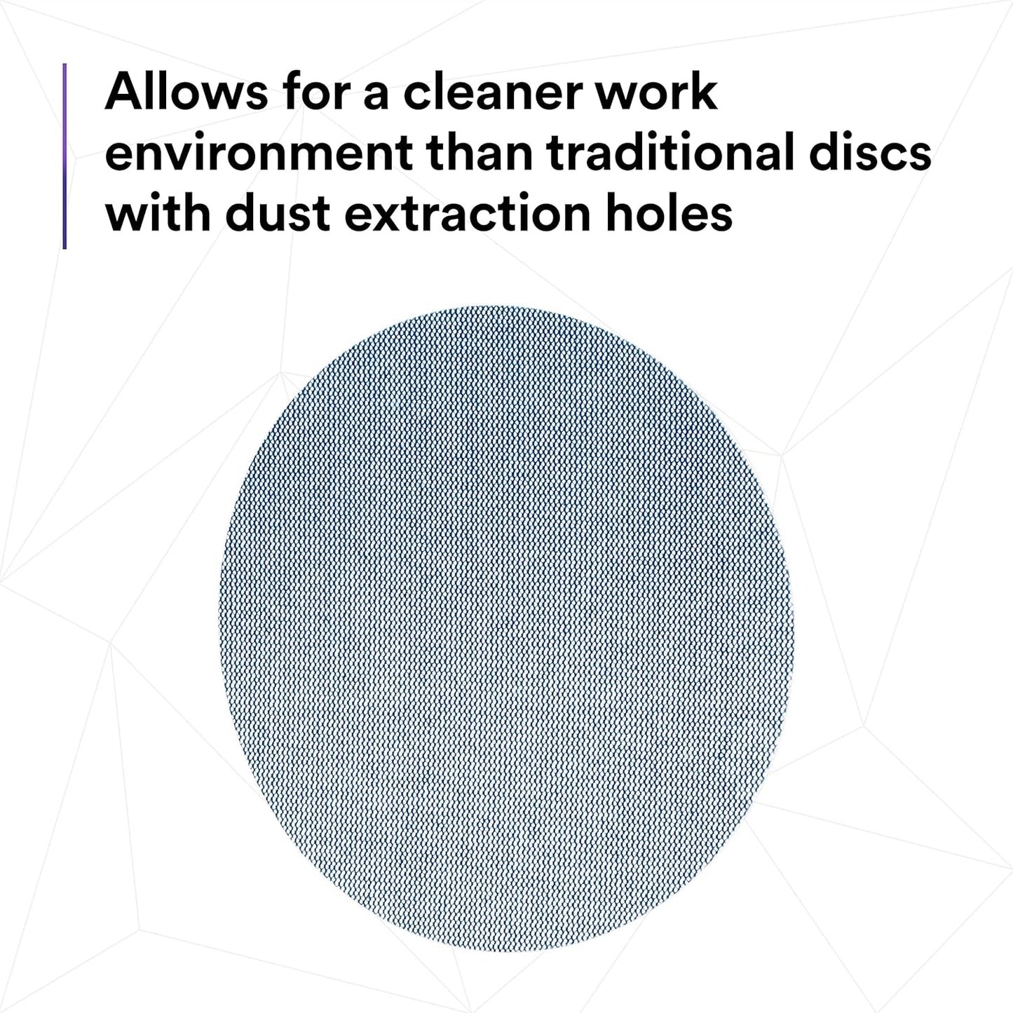 3M Xtract Net Disc 310W, 320+, 8 in, Die 800L, Pack of 50 Hook and Loop Sanding Discs, Virtually Dust-Free, Value Option for Metal, Wood, Composites, Stock Removal, and Fine Finishing