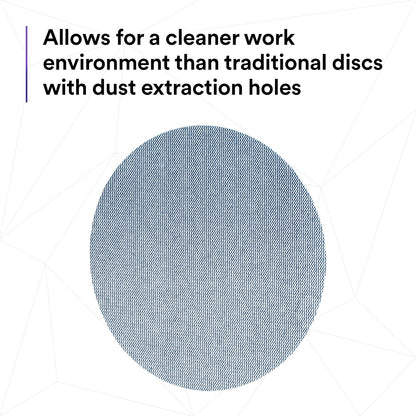 3M Xtract Net Disc 310W, 320+, 8 in, Die 800L, Pack of 50 Hook and Loop Sanding Discs, Virtually Dust-Free, Value Option for Metal, Wood, Composites, Stock Removal, and Fine Finishing