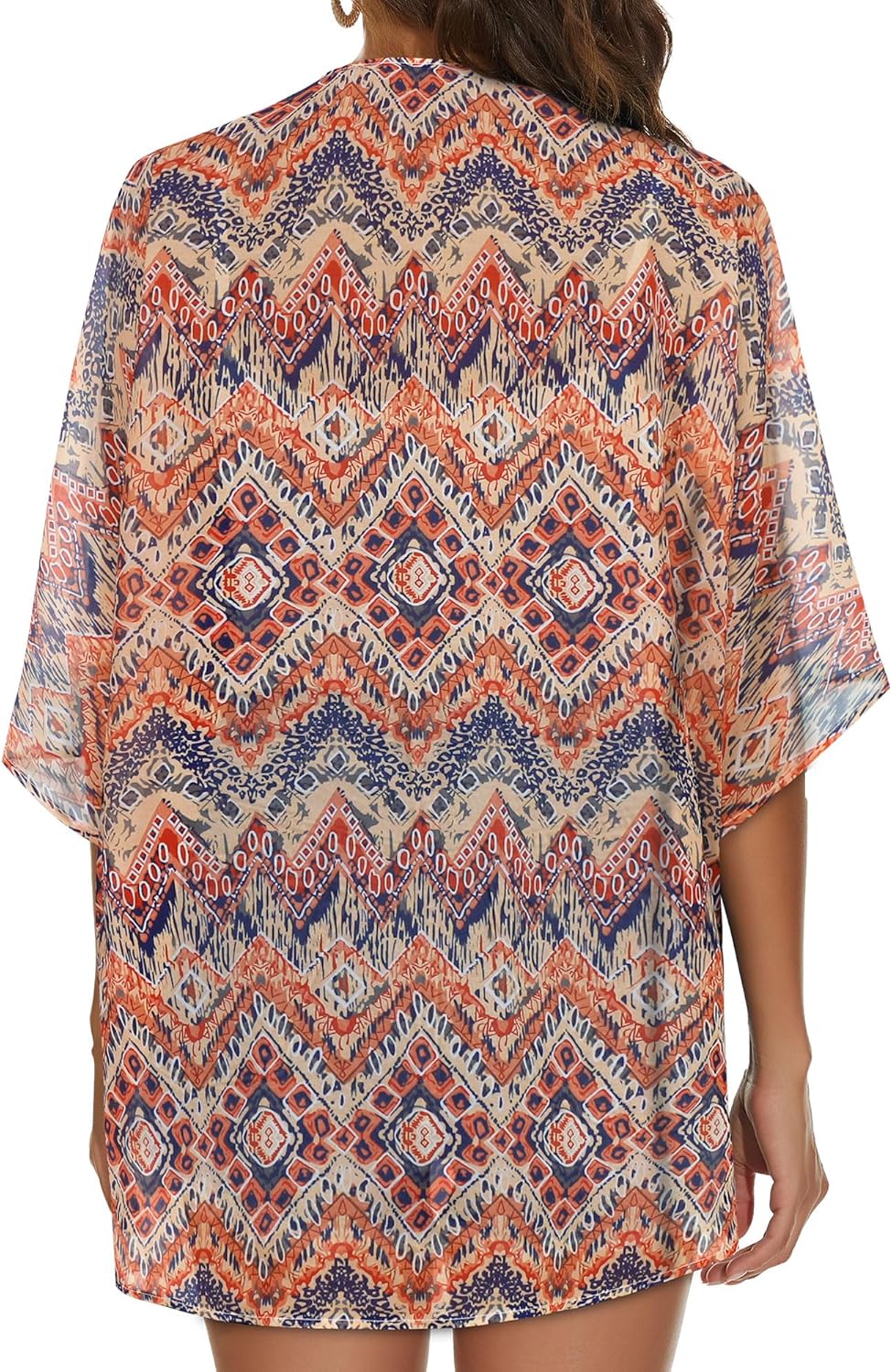 Womens Kimono Cardigans Beach Cover ups Swimwear Puff Sleeve Loose Casual Summer Tops 2026