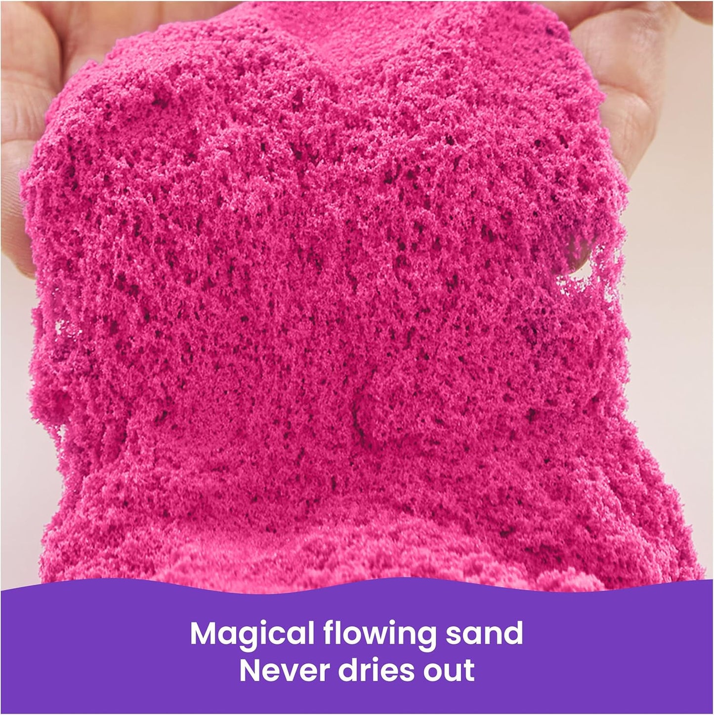 Kinetic Sand Mold n’ Flow with 1.5lbs Red & Teal Play Sand, 3 Tools, Sensory Toys for Kids Ages 3 and up