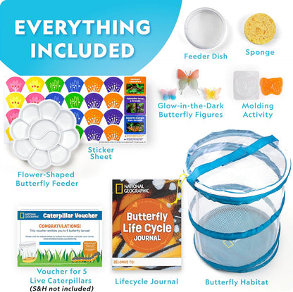 National Geographic Bug Catcher Kit for Kids - Kids Bug Habitat with Magnified Viewer, Bug Catcher, Tweezers & Learning Guide, Insect Habitat, Outdoor Toys, Kids Bug Catching Kit, Bug Box