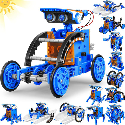 STEM 13-in-1 Education Solar Power Robots Toys for Boys Age 8+, Educational Toy DIY Science Kits for Kids, Building Experiment Robotics Set Birthday Gifts for 8+ Years Old Boys and Girls