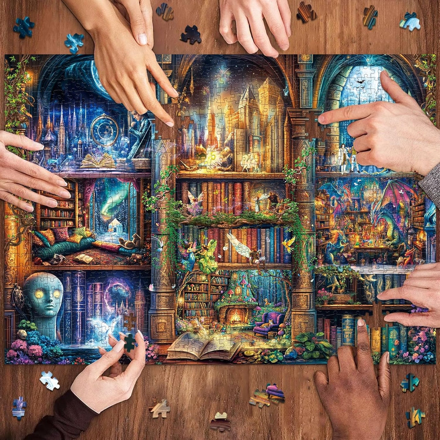 Puzzles for Adults 1000 Pieces,Seaview Campground Jigsaw Puzzle with 1:1 HD Poster, Perfect Interlocking No Dust, Stress Relief Ideal Gift for Family Games