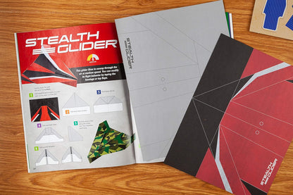 Paper Airplane Kit: 100 Planes to Fold & Fly, 1000 Stickers, Launcher & 100 Rubber Bands | Colorful Sheets | STEM Family Gift for Ages 7 and Up