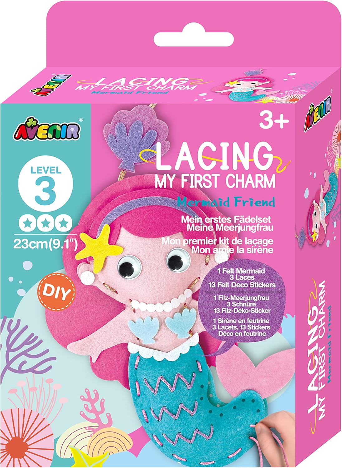 Avenir | My First Lacing | Charm Princess Friends | First Sewing for Ages 3+ | Develop Sewing and Stitching Skills