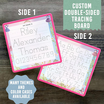 Kid's Name Tracing Board | Dry Erase Letter Tracing | Reusable Writing Practice Board | Personalized | Ballet Theme
