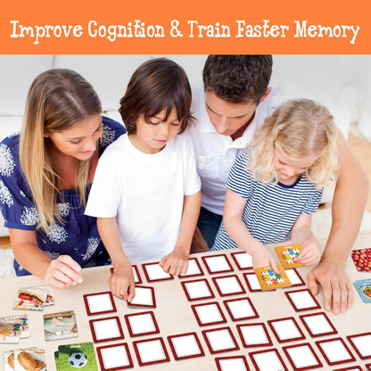 Memory Matching Game, 72 PCS Sight Words Matching Cards for Kids, 36 Pairs Memory Cards, Educational Toy for Children to Learn Sight Words 5+ Years Old